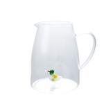 Glass Pitcher w/ Hand-Blown Duck