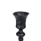 20" Black Hand-Forged Cast Iron Taper Holder