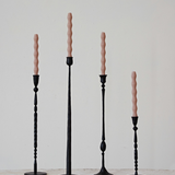 20" Black Hand-Forged Cast Iron Taper Holder