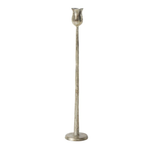 Auric Silver Toned Candlestick