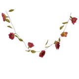 Burgundy & Green Paper Flower Garland