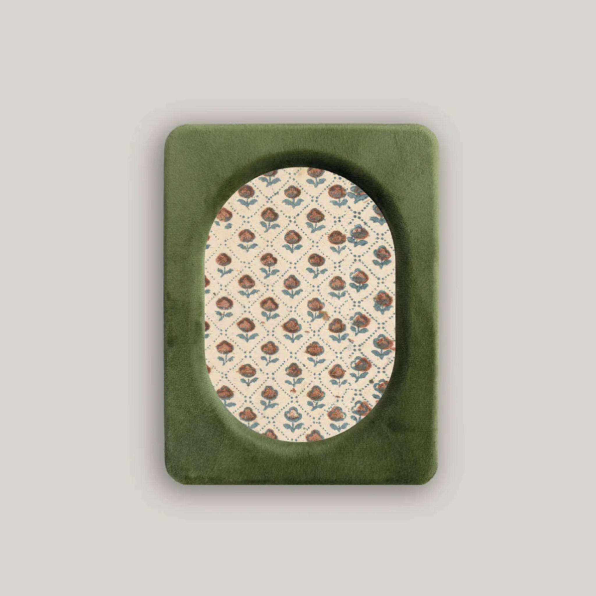 Mossy Green Velvet Photo Frame