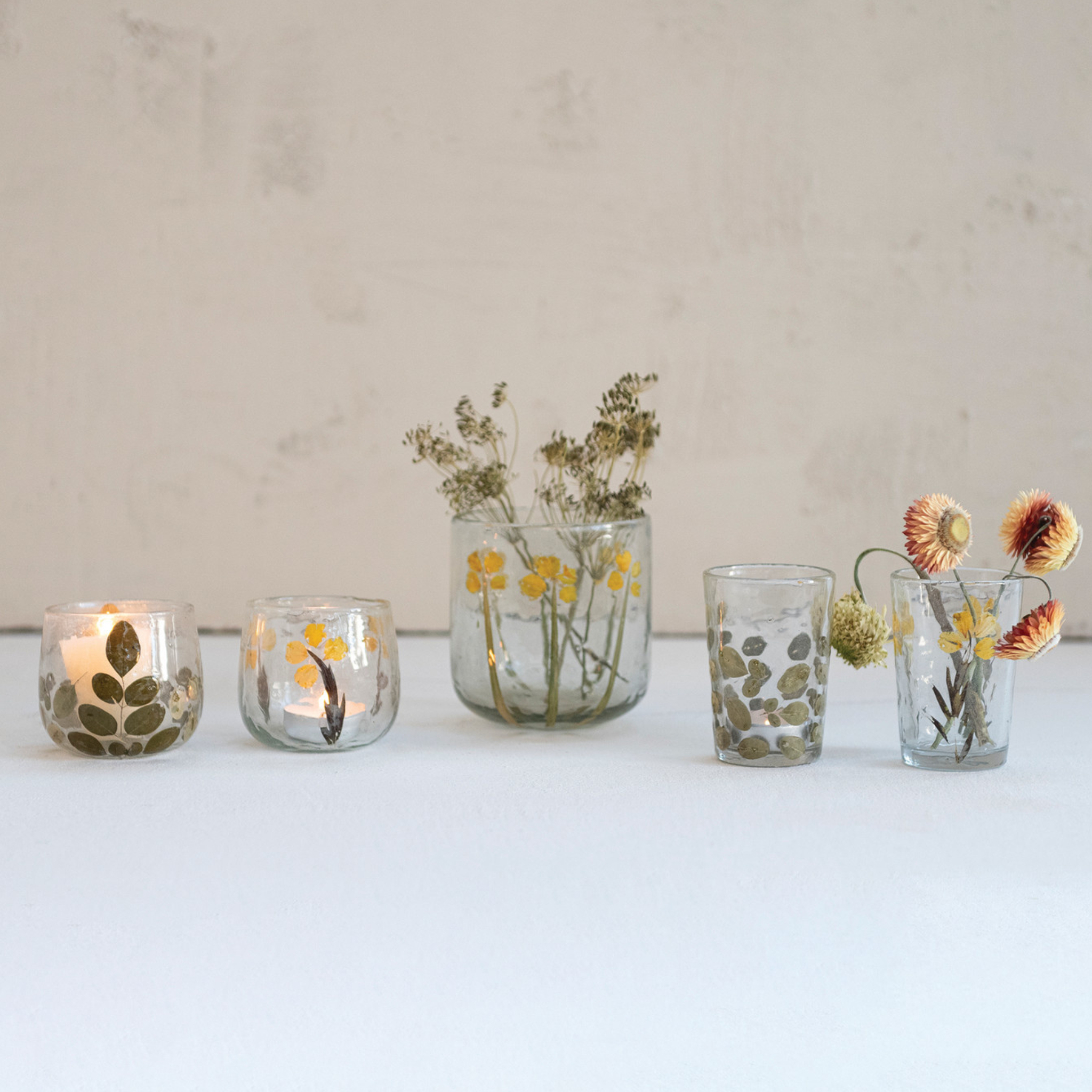 Handmade Glass Tealight/Votive Holder