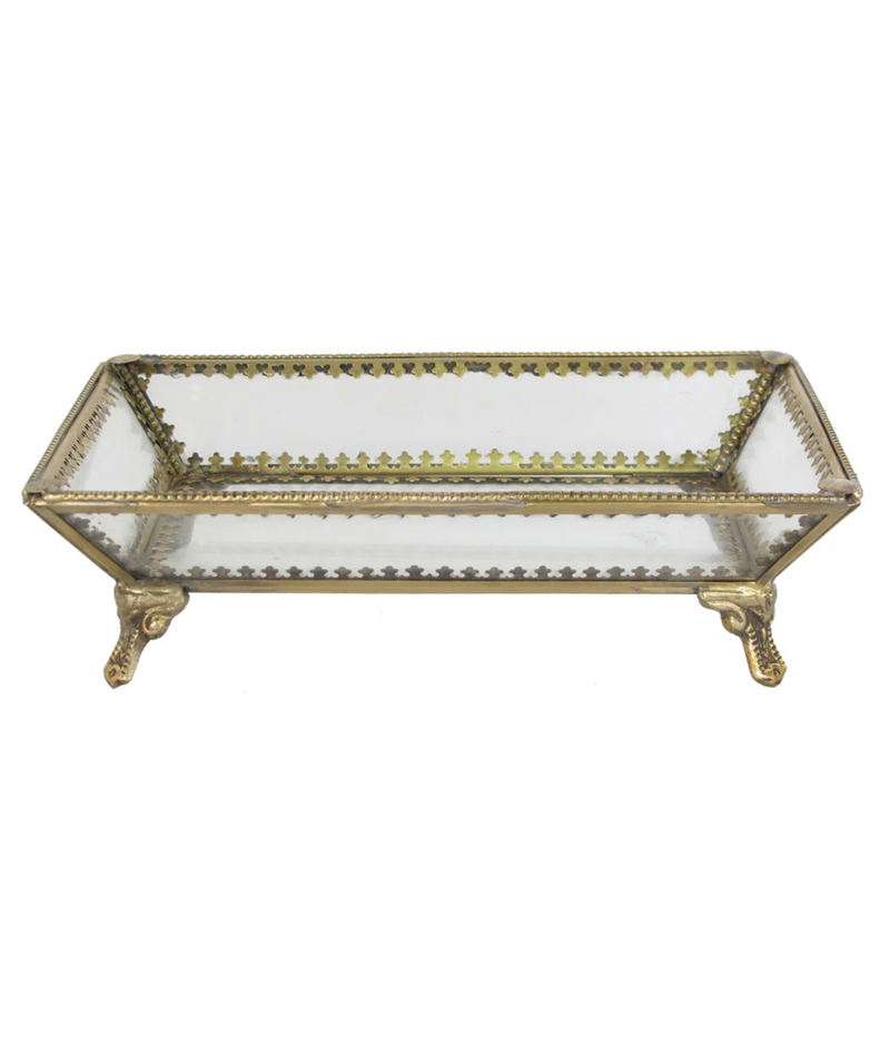Glass & Brass Tray