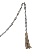 Jute and Wood Bead Garland with Tassels