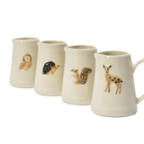 Hand-Painted Creamer with Forest Animal