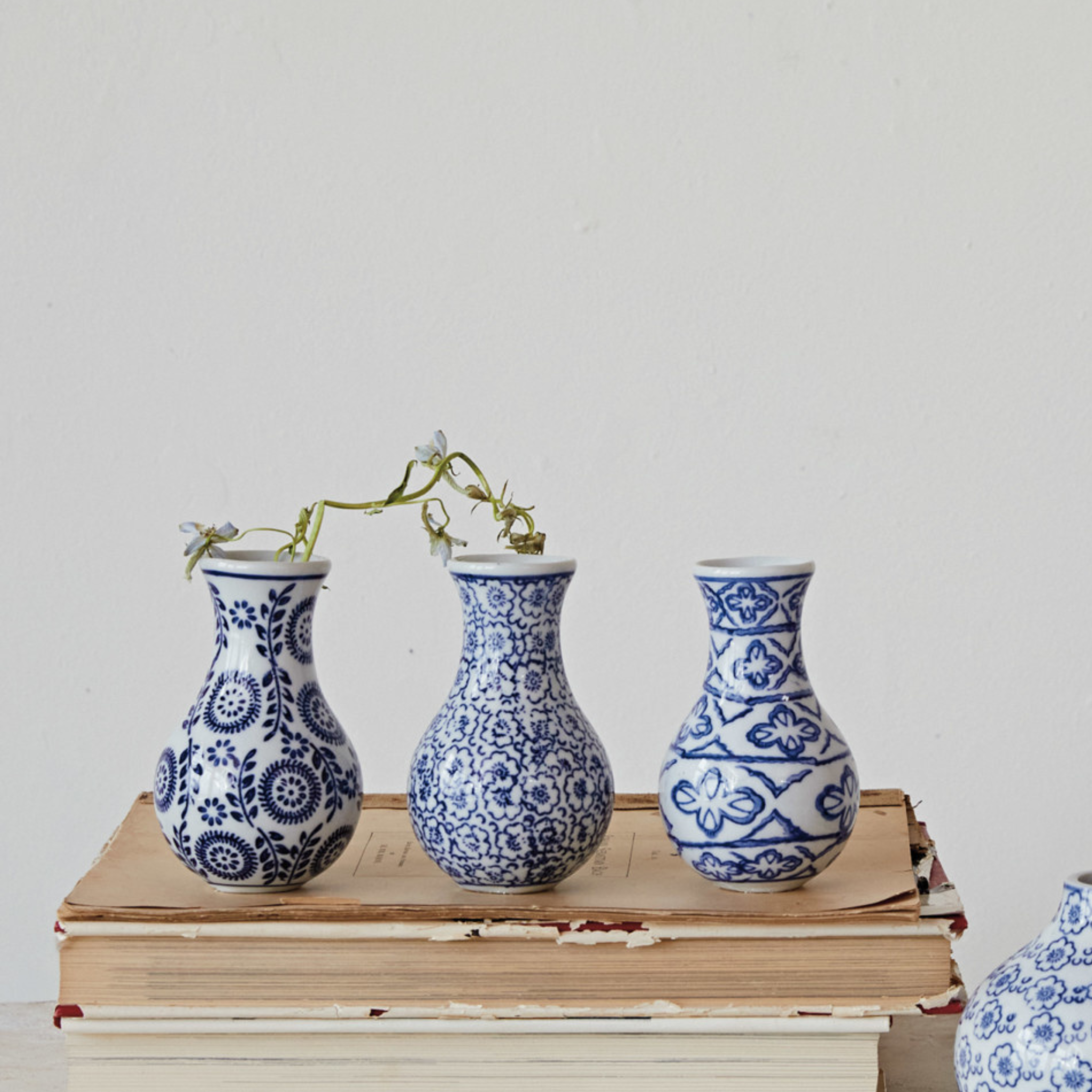 Hand-Stamped Stoneware Vase