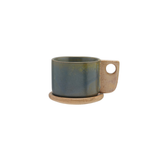 Stoneware Mug w/ Saucer/Lid