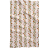Floral Fall Stripe Geometry Tea Towel