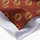 Artisanal Floral Orange Geometry Tea Towel