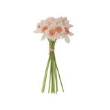 11" Peach Real Touch Daffodil One Stem