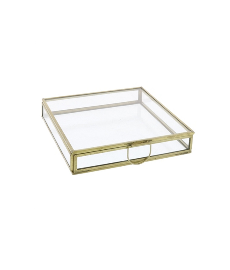 Monroe Flat Square Glass Box