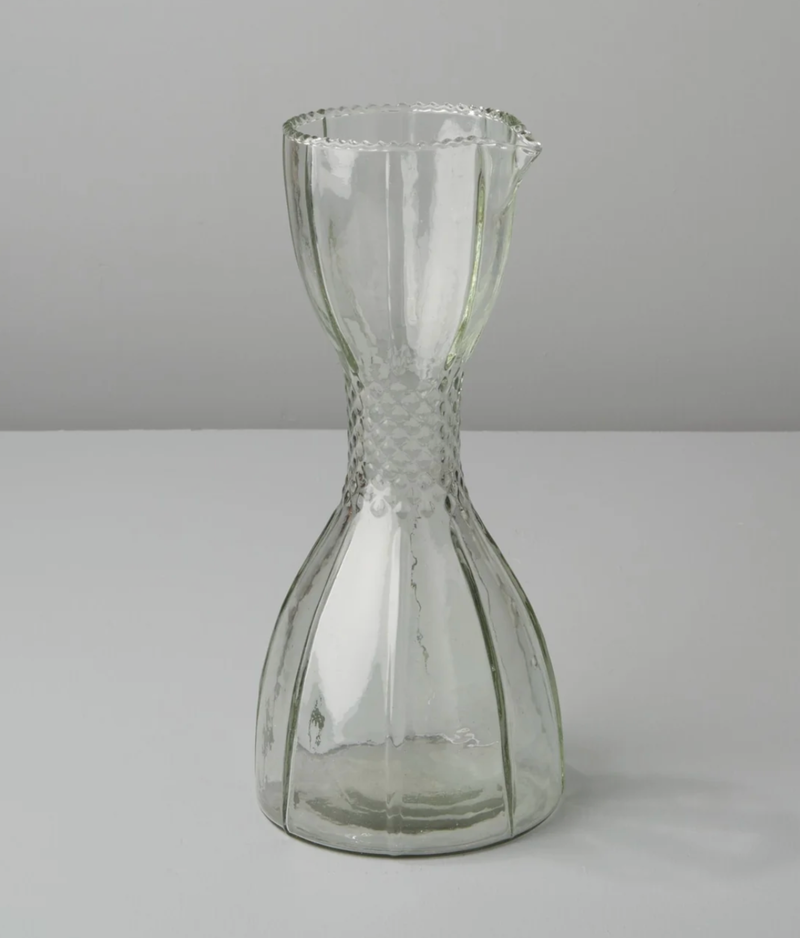 Ruffle Glass Bell Carafe