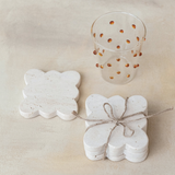 Travertine Coaster w/ Scalloped Edge