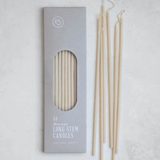 Long Stem Beeswax Candles-Set of 12