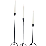Hand-Forged Cast Iron Footed Taper Holder
