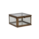 Brass & Glass Display Box w/ Scalloped Edges