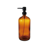 Brown Glass Dispenser with Pump