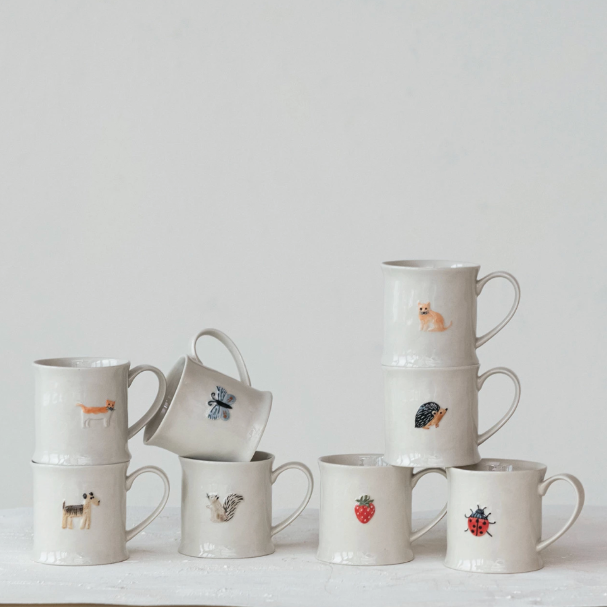 8 oz. Embossed Stoneware Mug