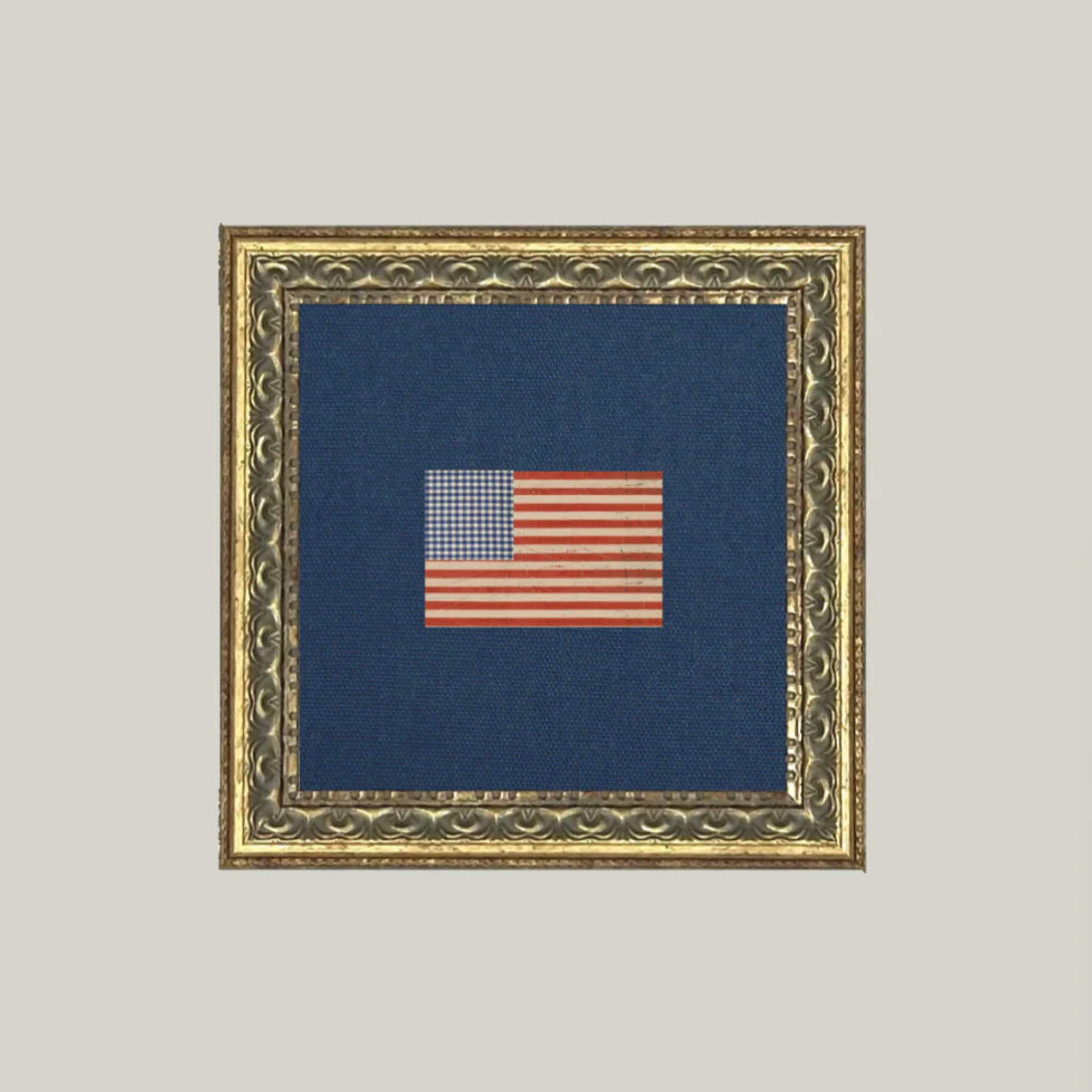 Gingham Flag Framed Artwork