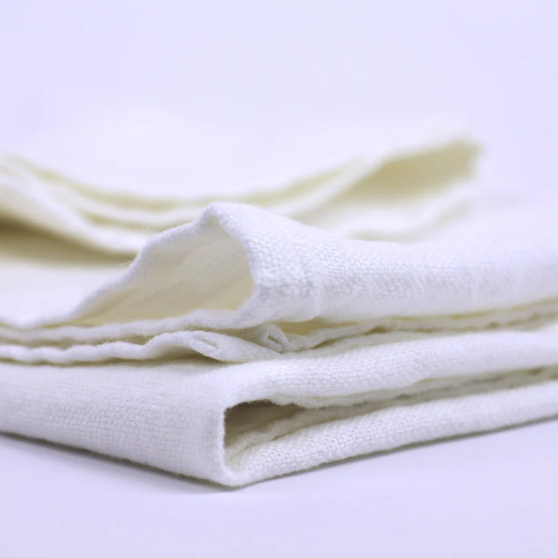 White Linen Bath Towel