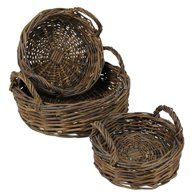 Willow Round Low Baskets