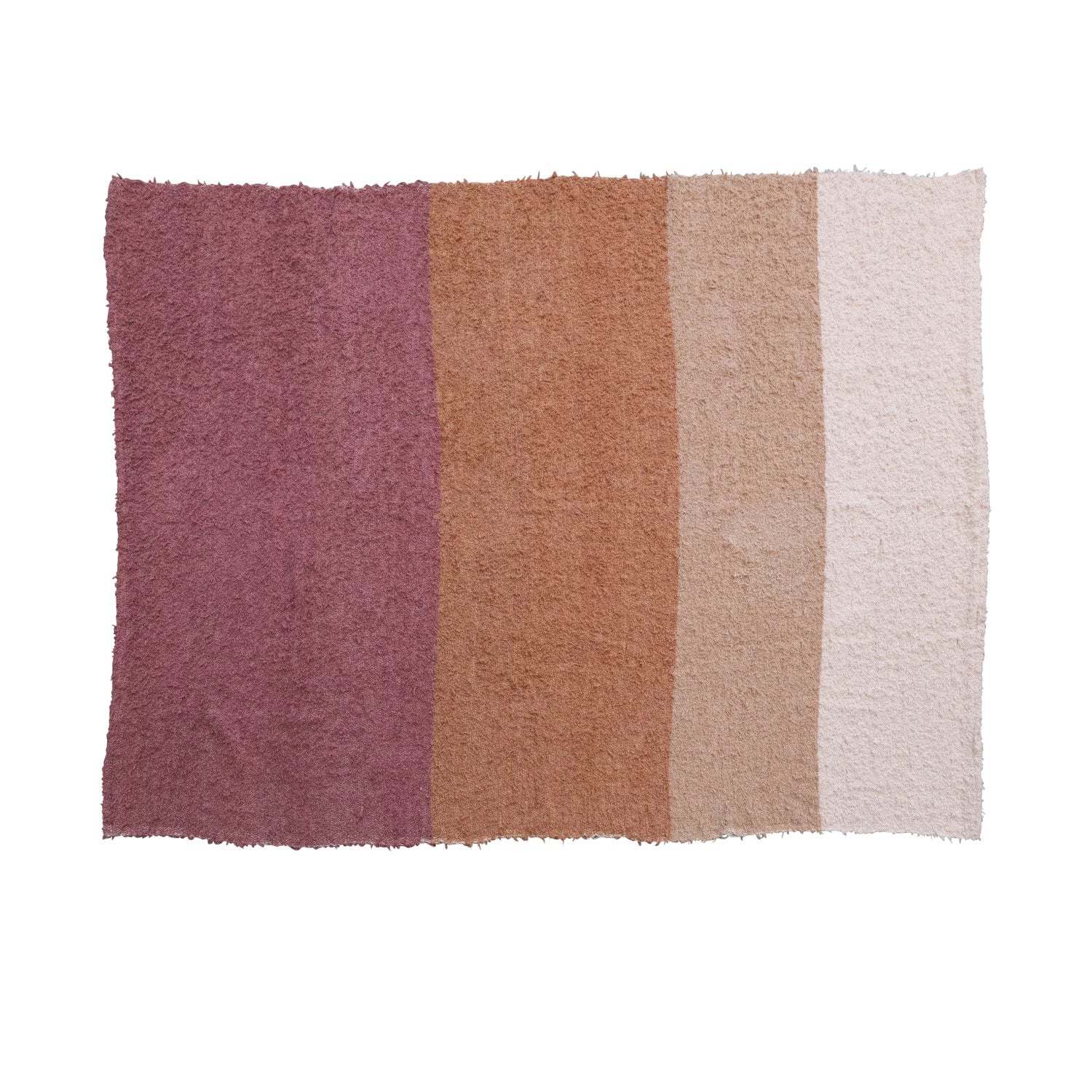 Woven Cotton Slub Throw with Stripes