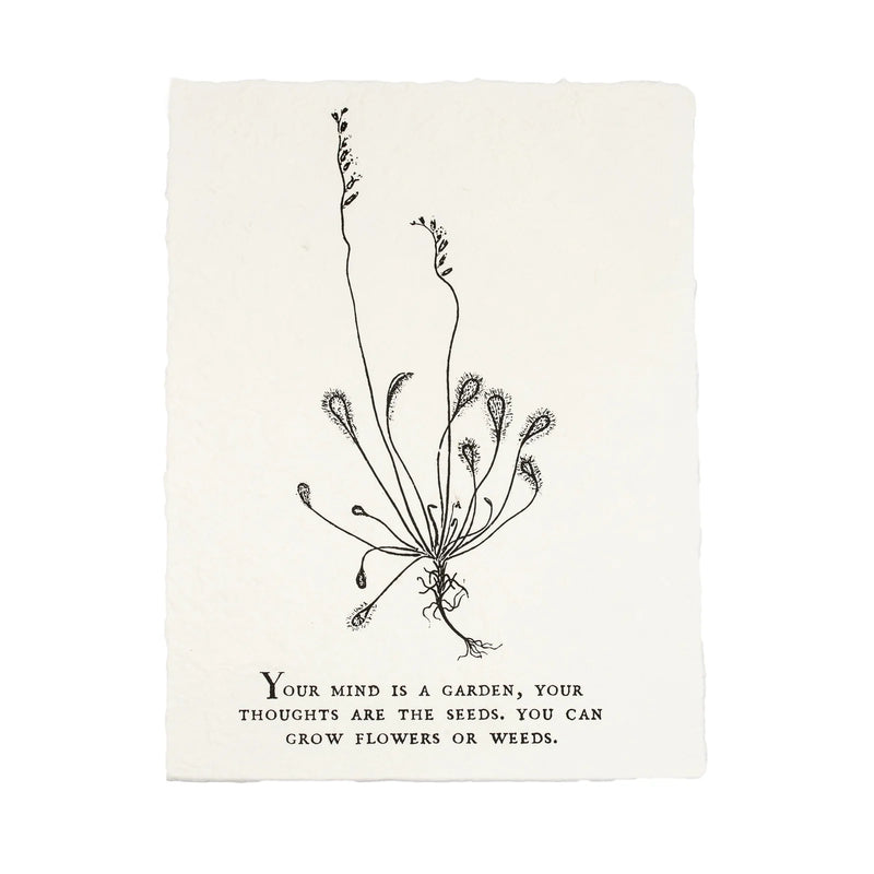 Your Mind Is A Garden - Handmade Paper Print
