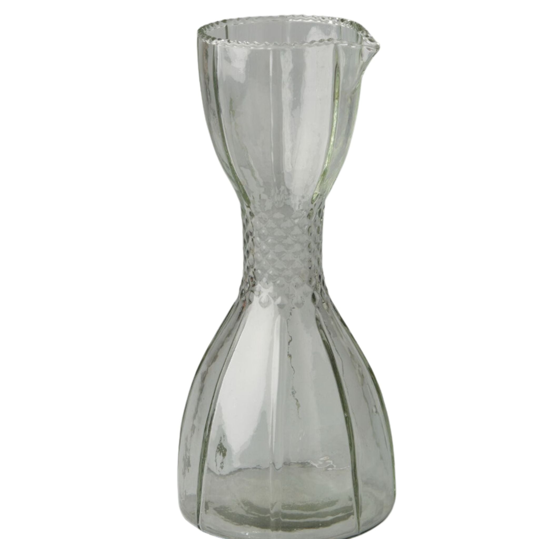 Ruffle Glass Bell Carafe