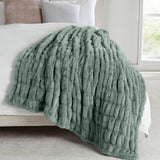 Luxury Heavyweight Ruched Throw Blankets 50" x 60"