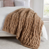Luxury Heavyweight Ruched Throw Blankets 50" x 60"