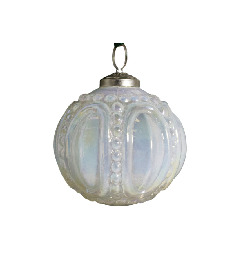 Opalescent Glass Bauble Ornament
