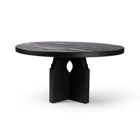 Allandale Round Dining Table-Black Elm