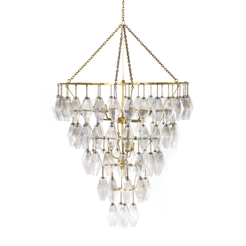 Adeline Large Round Chandelier-Gold Leaf