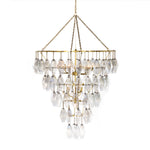 Adeline Large Round Chandelier-Gold Leaf