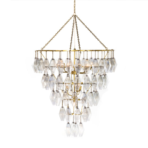 Adeline Large Round Chandelier-Gold Leaf