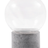 Round Small Glass Dome Vase on Marble Base