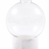 Round Large Glass Dome Vase on Marble Base