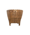 Brown Split Wood Basket with Feet