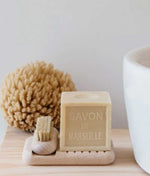 Coffret Soap Holder and Nail Brush Gift Set - Natural