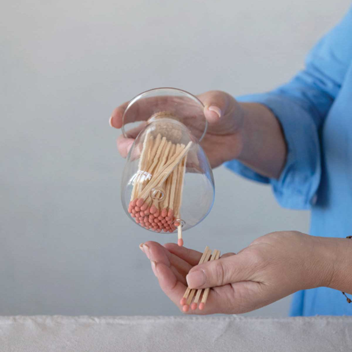 Glass Match Holder