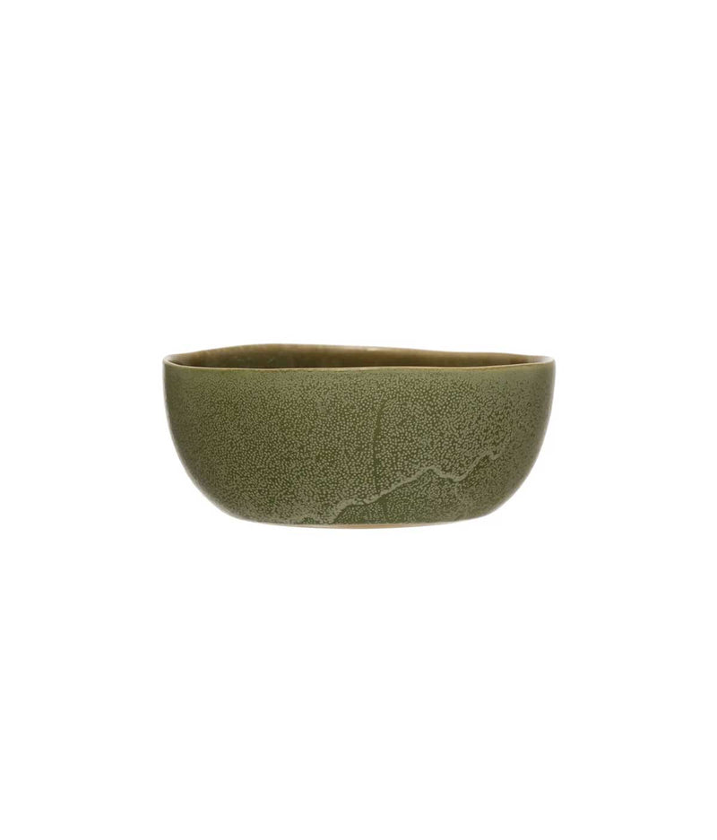 Stoneware Green Bowl