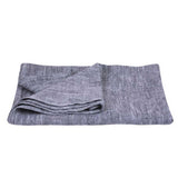 Heather Black Linen Bath Towel