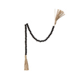 Wood Bead Garland w/Jute Tassels