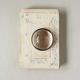 Metal & Glass Paperweight/Magnifying Glass