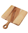 Acacia Square Cutting Board w/Short Handle