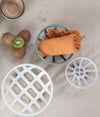 Handmade Stoneware Basket Bowl
