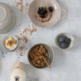 Stoneware and Rattan Bowl