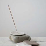 Round Stoneware Incense Holder