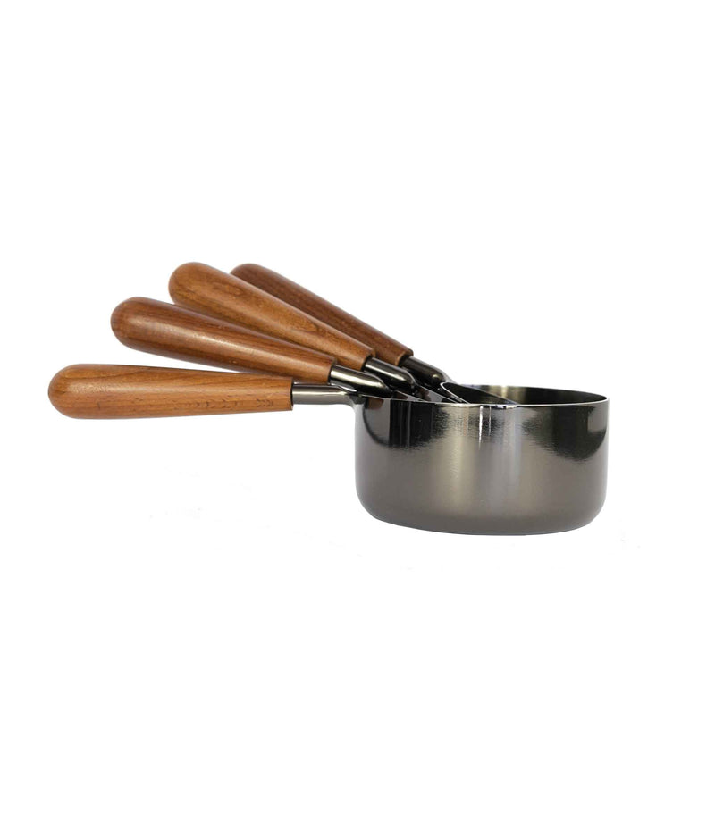 Onyx & Wood Measuring Cups Set of 4